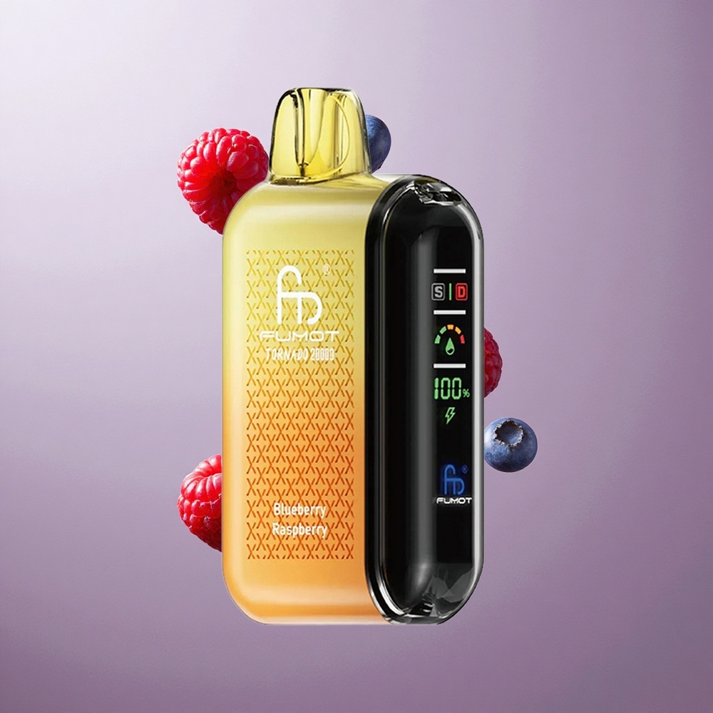 Fumot Tornado 20000 Puffs Dvojni Mesh Blueberry Raspberry 20ml
