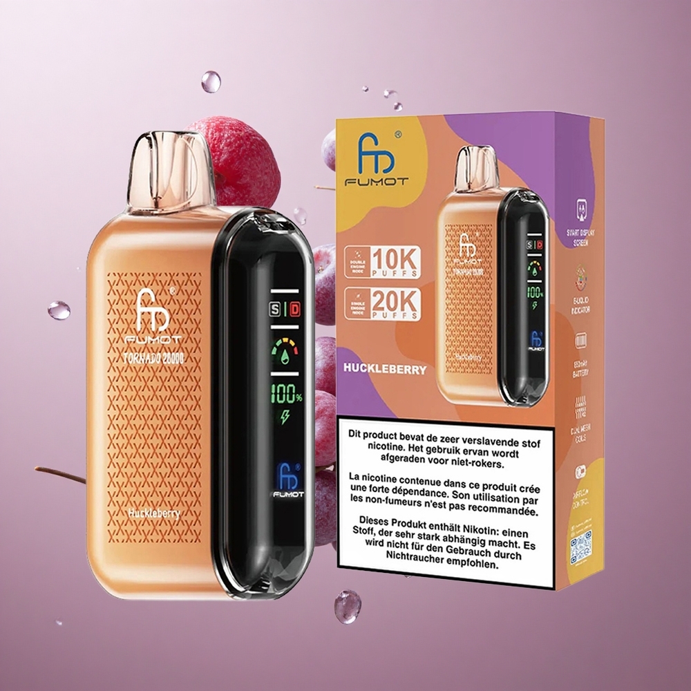 Fumot Tornado 20000 Puffs Dvojni Mesh Coil Huckleberry (Borůvka)