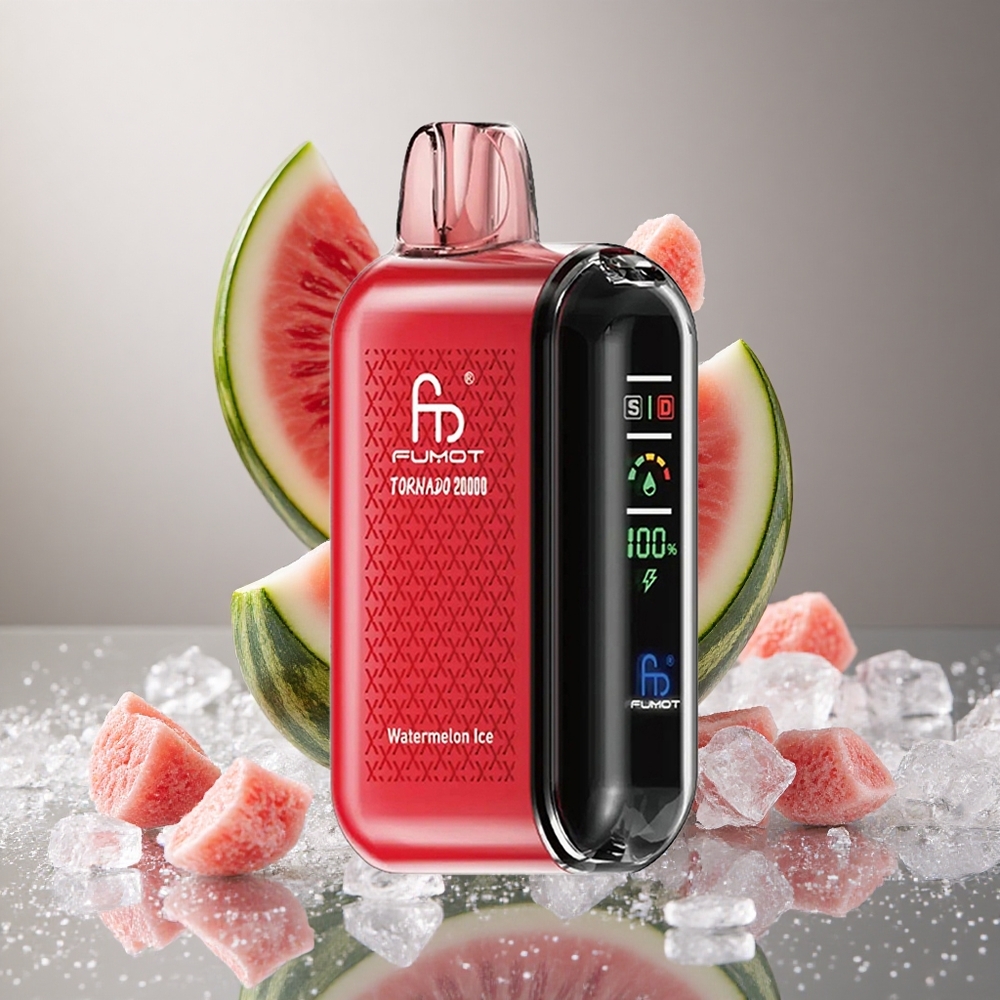 Fumot Tornado 20000 Puffs Dvojno Mrežasto Navitje Za enkratno uporabo Vape Lubenica Led