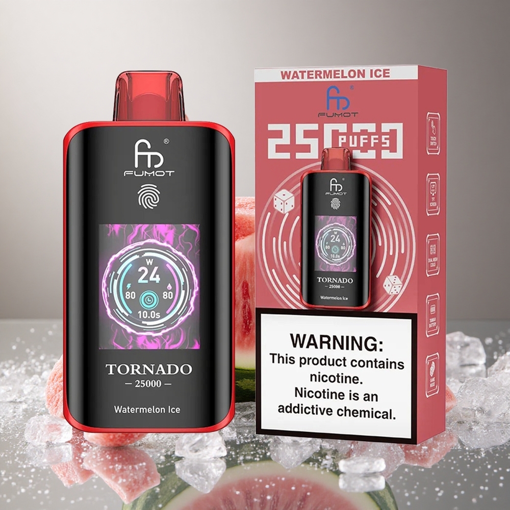 Fumot Tornado 25000 Puffs Lubenica Led 20ml Prednapolnjena E-tekočina