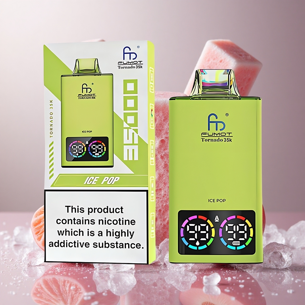 Fumot Tornado 35K Dual Mesh Coil Ledice Pop Za enkratno uporabo Vape