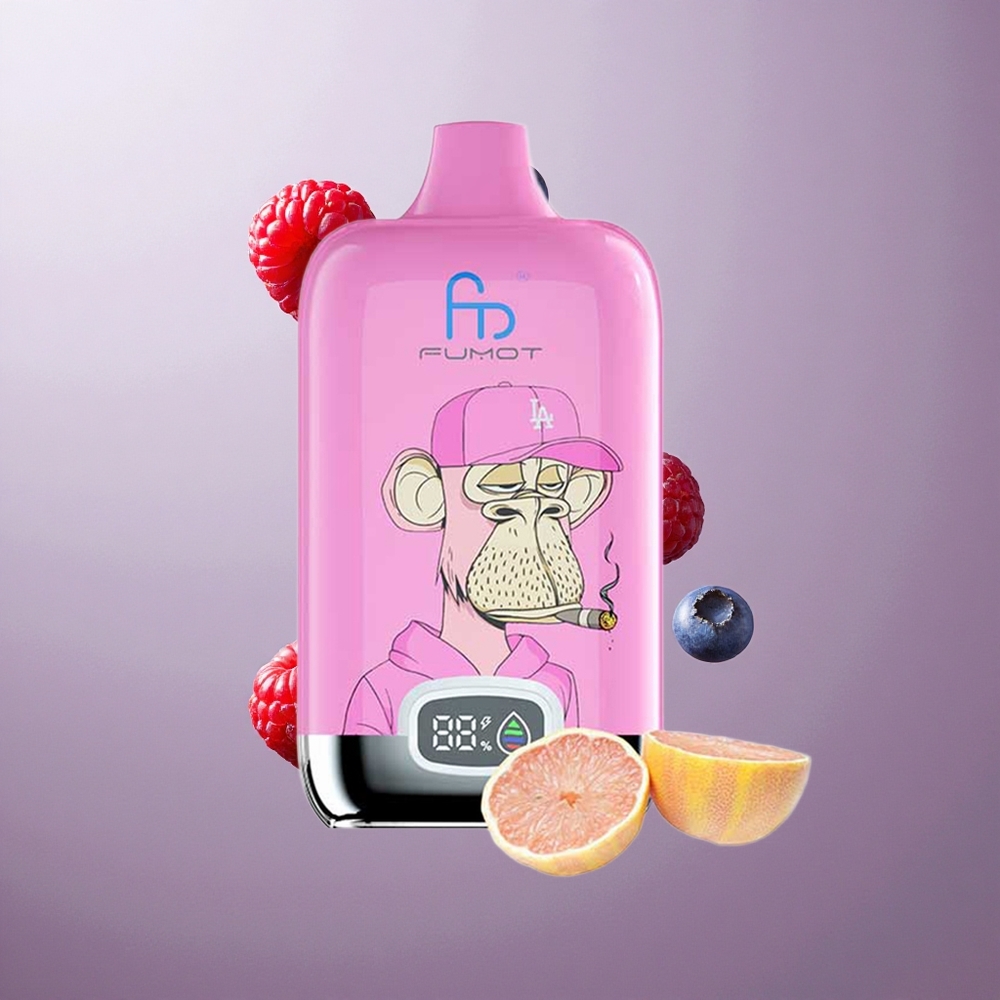 Fumot Tornado Digital Box 12000 Puffs Za enkratno uporabo Vape Borovnica Malina 20ml E-Liquid