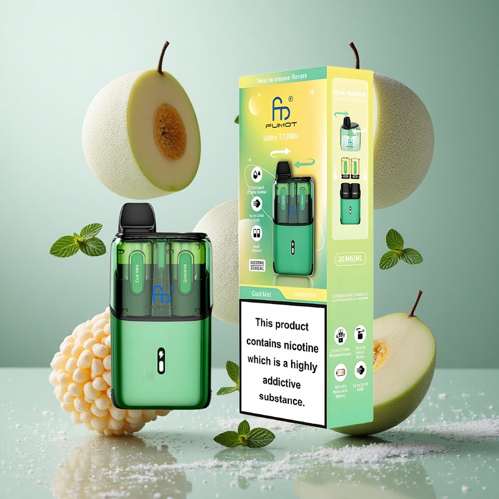 Fumot Ultra T32000 32000 vlečnih Cool Mint - Pepermint Za enkratno uporabo Vape 24ml